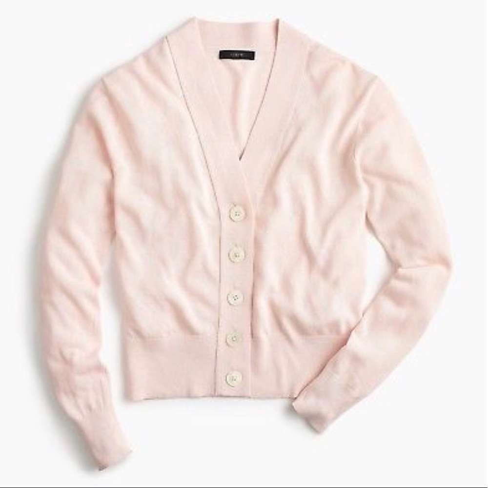 J. Crew Lightweight Cardigan Sweater - Blush - M